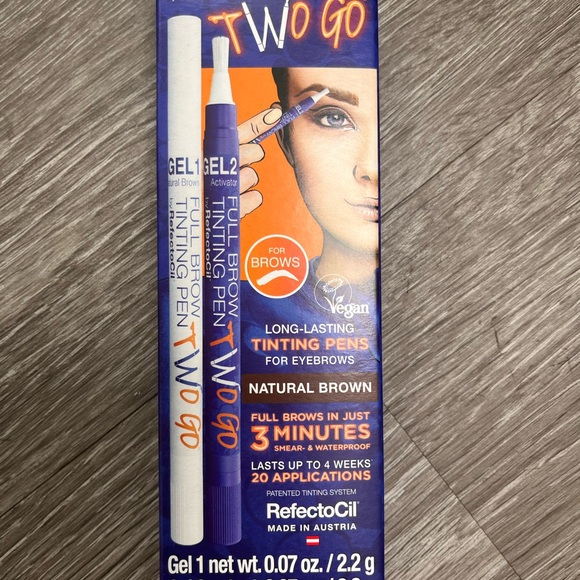 🆕 RefectoCil TWO GO Full Brow Tinting Pen NATURAL BROWN NEW - Picture 7 of 8